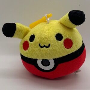 Pokemon Pikachu Plush Ball Clip On Keychain Cute Character Toy Stuffed‎ Gamer